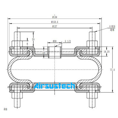 6X1 ContiTech FS 76-7 DS CR Industrial Air Springs Norgren M/31061